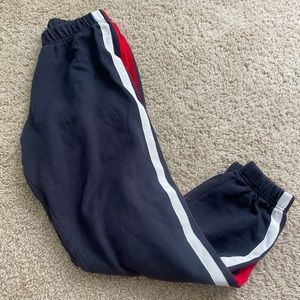 Brandy Melville red and white striped sweatpants